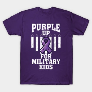 Purple Up For Military Kids Military Child Month Purple T-Shirt